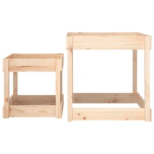 Stoliki piaskownice, 2 szt., lite drewno sosnowe Lumarko! - Place zabaw - miniaturka - grafika 5