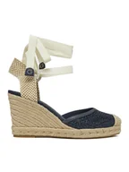 Espadryle damskie - Guess Espadryle FLJCRN DEN04 Granatowy - miniaturka - grafika 1