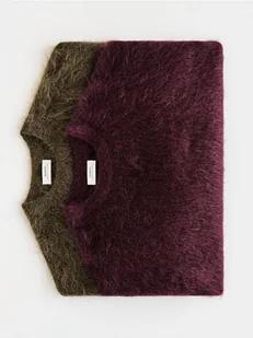 Reserved - Sweter z moherem - mahoniowy - Moda i Uroda OUTLET - miniaturka - grafika 1