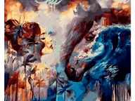 Malowanie po numerach - Obraz Malowanie Po Numerach Rama 50X40Cm Spojrzenie - Kobieta I Koń - miniaturka - grafika 1