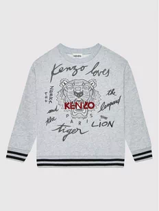 Kenzo Kids Bluza K25156 Szary Regular Fit - Bluzy dla chłopców - miniaturka - grafika 1