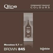 Pozostałe akcesoria kosmetyczne - Jednorazowy pigment do makijażu permanentnego brwi Bioevolution Brown 845 Qline Pro 0,7ml monodose - miniaturka - grafika 1