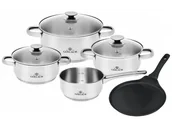 Zestawy garnków i patelni - Zestaw garnków GERLACH First 7 el. + patelnia do naleśników Harmony Classic 26cm - miniaturka - grafika 1