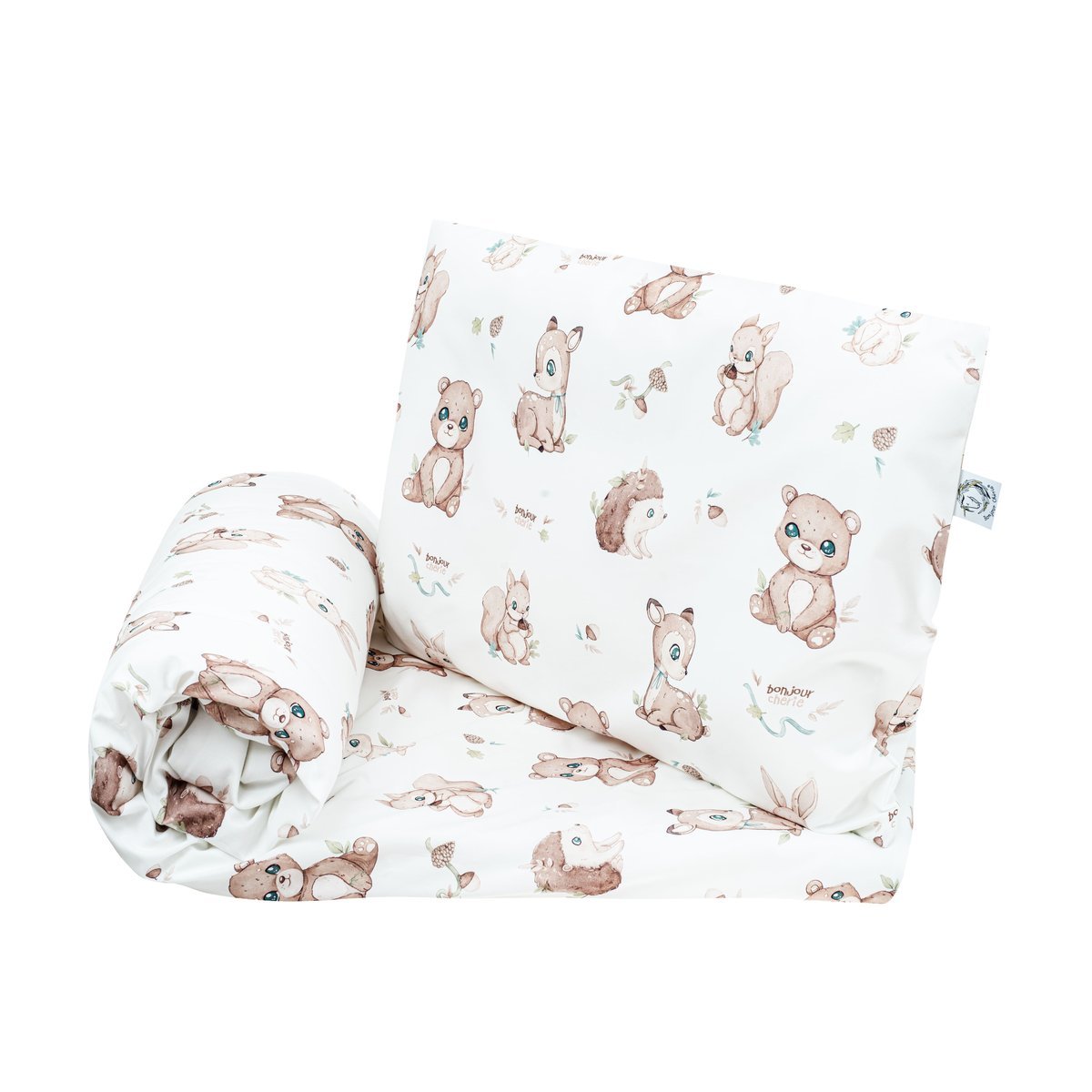 Pościel do łóżka 2 el. (poszewki) 140x200, 50x70 cm Las