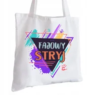 Torby i wózki na zakupy - Torba Bawełniana biała dla Stryja Na Prezent ekologiczna Trwały Nadruk - miniaturka - grafika 1