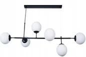 Lampy sufitowe - Lampa Wisząca Sufitowa Żyrandol Czarna Kule Led - miniaturka - grafika 1