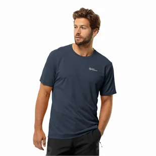 Męska koszulka Jack Wolfskin DELGAMI S/S M night blue - S - Koszulki męskie - miniaturka - grafika 1