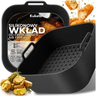Akcesoria i części AGD - TEMU Kuketo - Wkład do frytkownicy beztłuszczowej air fryer silikonowa forma do pieczenia koszyk naczynie do frytek mięsa warzyw ciast odporny na - miniaturka - grafika 1