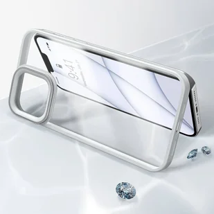 Baseus Crystal Phone Case pancerne etui do iPhone 13 Pro z żelową ramką szary ARJT000413 - Etui i futerały do telefonów - miniaturka - grafika 24