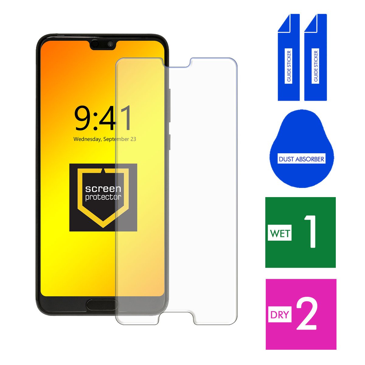 SZKŁO HARTOWANE DO HUAWEI P20 SZYBKA 9H OCHRONNE PANCERNE