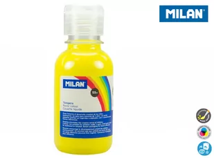 MILAN Farba tempera 125 ml żółta - Przybory szkolne - miniaturka - grafika 1