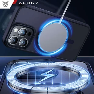 Etui do iPhone 15 Pro MagSafe Matt Case Cover matowe obudowa Alogy Ring pancerne na telefon Granatowe - Etui i futerały do telefonów - miniaturka - grafika 12
