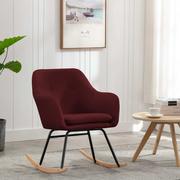 Fotele - vidaXL Fotel bujany, winna czerwień, tapicerowany tkaniną - miniaturka - grafika 1
