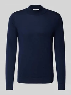 Sweter z dzianiny o kroju regular fit z czystej wełny model ‘TRAY’ - Swetry męskie - miniaturka - grafika 1