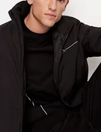 Kurtki męskie - Armani Exchange Męska kurtka z logo Lines Jacket, czarna, rozmiar L, czarny, L - miniaturka - grafika 1
