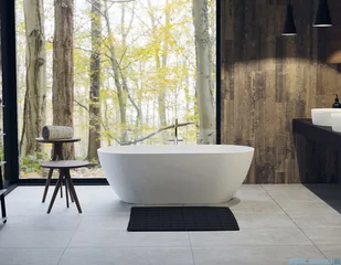 Riho LIMITED Bilbao wanna wolnostojąca BIAŁY MAT 150x75cm B119001105 - Wanny z hydromasażem - miniaturka - grafika 4