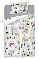 Pościel dla dzieci - Detexpol, pościel bawełniana 3613a, Ulice, 90x120, maya moo - miniaturka - grafika 1