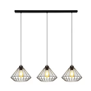 Britop Industrialna LAMPA wisząca RAQUELLE 187149304 metalowa OPRAWA klatki ZWIS loftowy czarny - Lampy sufitowe - miniaturka - grafika 1
