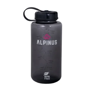 Butelka Alpinus Skierfe 1l czarna bez związków BPA, sitko, podziałka, bidon - Shakery i bidony sportowe - miniaturka - grafika 1