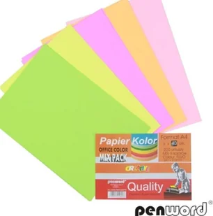 Penword Papier kolorowy A4 5x40 arkuszy - artykuł papierniczy - Szkolne artykuły papiernicze - miniaturka - grafika 1