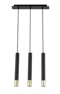 Lampy sufitowe - Sigma Sopel Grand lampa wisząca 3-punktowa czarna/złota 33395 - miniaturka - grafika 1
