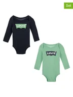 Body dla niemowląt - Levi's Kids Body (2 szt.) w kolorze zielonym i granatowym - miniaturka - grafika 1