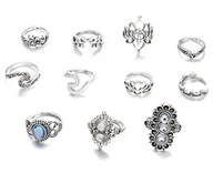 Pierścionki - pierścionek PUNK GOTHIC, zestaw 11 szt - miniaturka - grafika 1