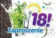 Kartki okolicznościowe i zaproszenia - Kukartka Zaproszenie ZZ-039 Urodziny 18 drinki (5 szt.) - miniaturka - grafika 1