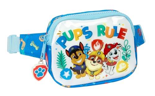 PAW PATROL PUPS RULE - materiał dziecięcy, idealny dla dzieci, wygodny i wszechstronny, jakość i wytrzymałość, Niebieski, Estándar, saszetka nerka