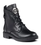 Botki damskie - Buty damskie botki skórzane ocieplane czarne Loretta Vitale 1008 -37 - miniaturka - grafika 1