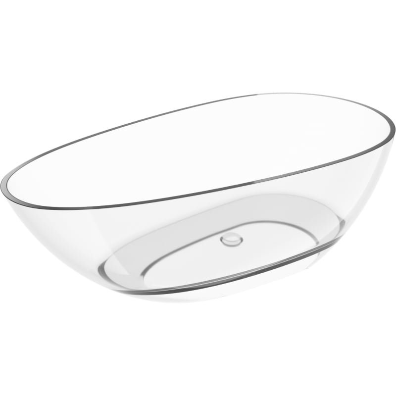 Mexen Glass clear wanna wolnostojąca transparentna 170 x 85 cm, korek chrom - 58061708508