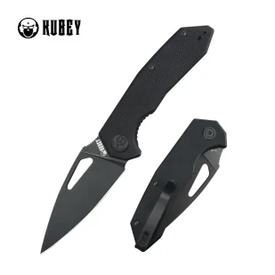 Nóż składany Kubey Coeus Black G10, Blackwashed 14C28N (KU122X) - Noże - miniaturka - grafika 1