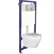 Miski WC - Laveo Laveo Desna - Zestaw podtynkowy, miska i stelaż VMDA600S - miniaturka - grafika 1