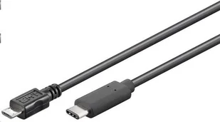 Kabel USB PremiumCord USB-C - microUSB 0.6 m Czarny (ku31cb06bk) - Kable USB - miniaturka - grafika 1