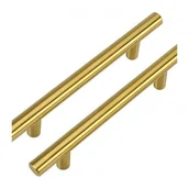Zawiasy, okucia i inne akcesoria - Klamka do drzwi przesuwnych - Uchwyt meblowy - Aluminium - 10 sztuk - 96 mm - Złoty - miniaturka - grafika 1
