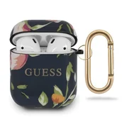 Akcesoria do słuchawek - Guess Guess GUACA2TPUBKFL03 AirPods cover niebieski/blue N.3 Flower Collection - miniaturka - grafika 1