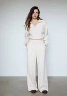 Bluzy damskie - Stradivarius Miękka bluza Szary S - miniaturka - grafika 1