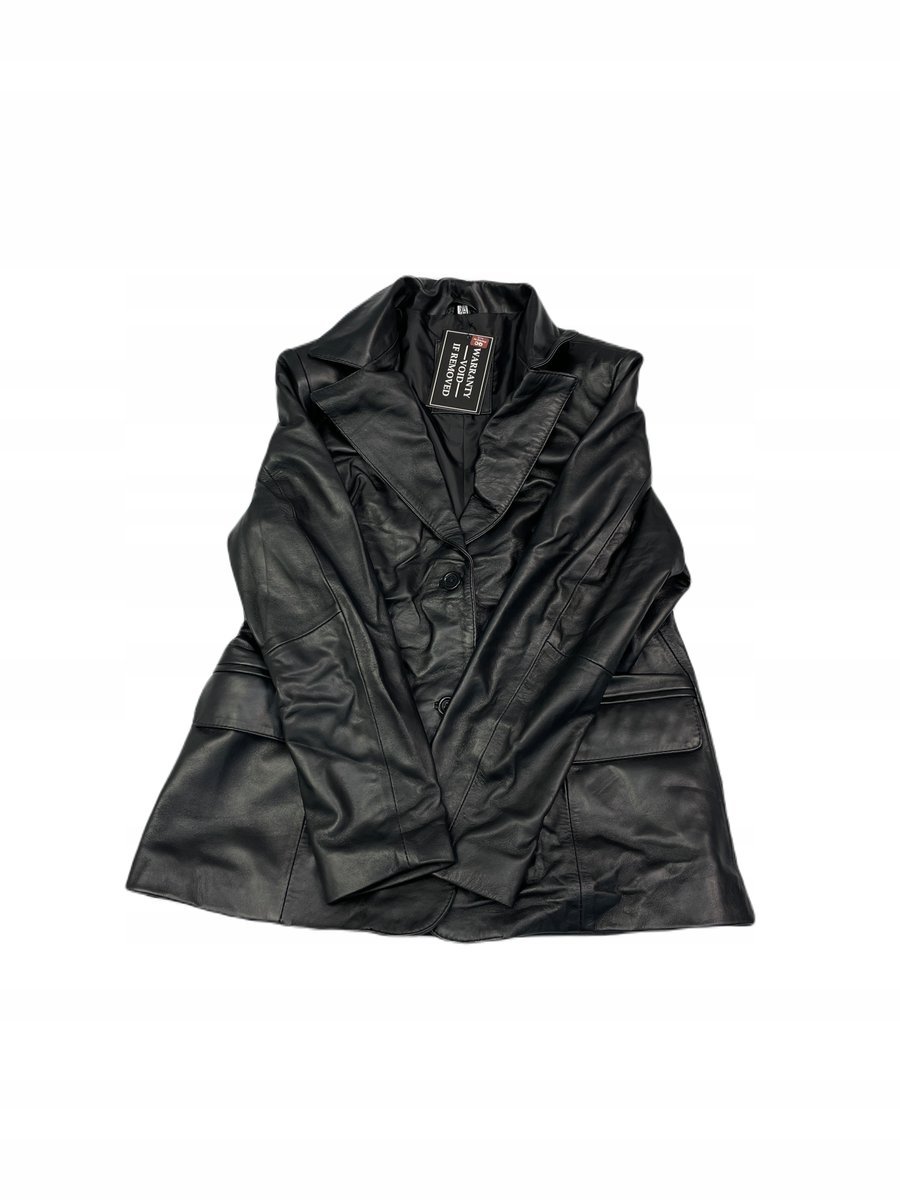 Skórzana kurtka męska czarna REAL LEATHER XL
