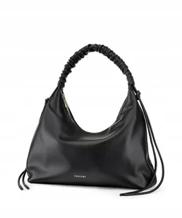 Torebka Damska Mała Typu Hobo PUCCINI Czarna BK2241215S-1 - Torebki damskie - miniaturka - grafika 1