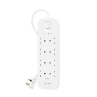Listwy zasilające - Belkin SurgePlus 8x Schuko, 2x USB-C, 2m - miniaturka - grafika 1