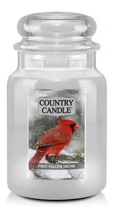 Country Candle Duża Świeca Zapachowa Z Dwoma Knotami First Fallen Snow 680G - Świece - miniaturka - grafika 1