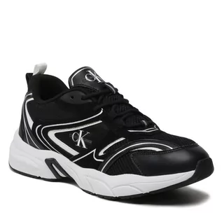 Półbuty męskie - Sneakersy Calvin Klein Jeans Retro Tennis Su-Mesh YM0YM00589 Black/White BEH - grafika 1