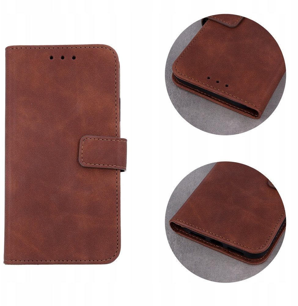 iLike Otwierane etui Xiaomi Redmi Note 12 4G Smart Velvet case Brown