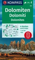 Pozostałe książki - KOMPASS Wanderkarten-Set 672 Dolomiten, Dolomiti, Dolomites (4 Karten) 1:35.000: inklusive Karte zur offline Verwendung in der KOMPASS-App. Fahrradfahren. Skitouren - miniaturka - grafika 1