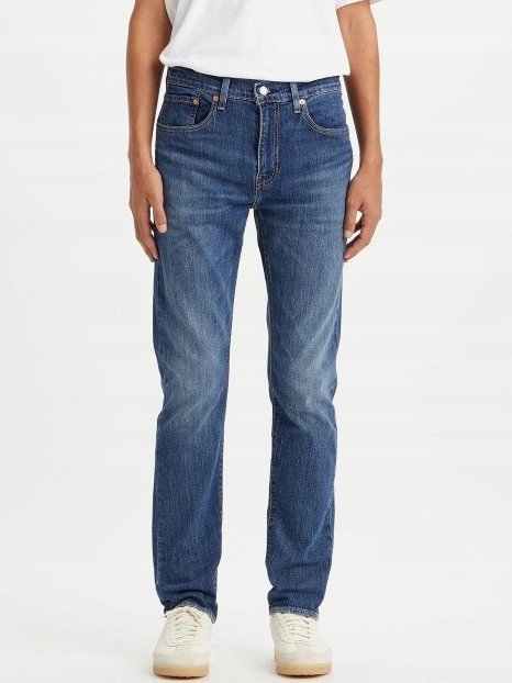 LEVI'S JEANSY MĘSKIE PROSTE NIEBIESKIE Z ZAPIĘCIEM NA ZAMEK 33/34 16FA