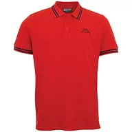 Koszulki męskie - Kappa Deutschland Męska koszulka polo ALEOT, Flame Scarlett, 5XL, szkarłatny (Flame Scarlett), 5XL - miniaturka - grafika 1