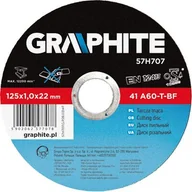 Materiały ścierne - Graphite Tarcza tnąca do metalu 125x1x22mm 57H707 - miniaturka - grafika 1