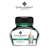 Naboje i atramenty - Diplomat, Atrament do piór wiecznych w kałamarzu, Ciemnozielony, 30 ml - miniaturka - grafika 1