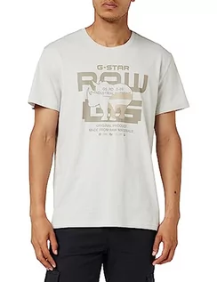 Koszulki męskie - G-STAR RAW Męski t-shirt G-no Graphic, Szary (Oyster Mushroom D24695-336-d607), XL - grafika 1
