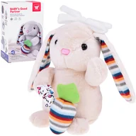 Maskotki i pluszaki - DLA DZIECI PLUSZOWY KRÓLICZEK POZYTYWKA - miniaturka - grafika 1